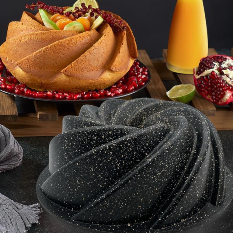 DOSTHOFF CAST ALUMINIUM GRANITE COATED BUNDFORM CAKE PAN