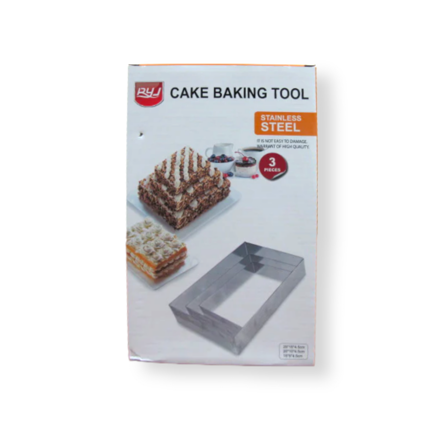 Rectangular Shaped Rings for Cake