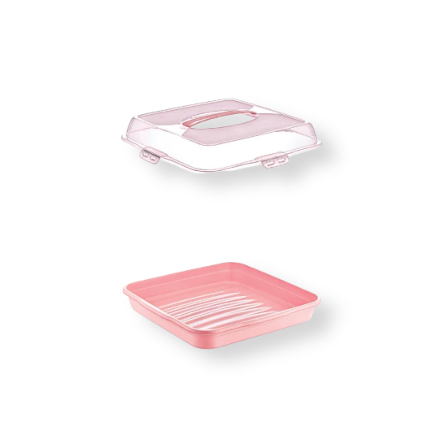 Square Plastic Pastry Carrier with Lid