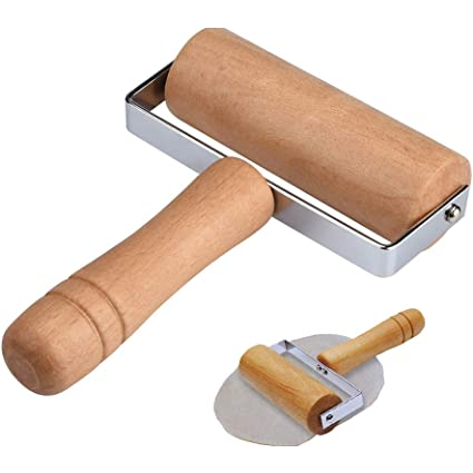 Wooden Rolling Pin with Wooden Handle