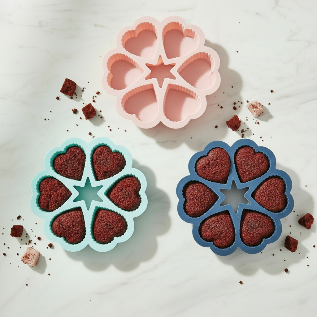 6 Hearts Silicone Cake Mold