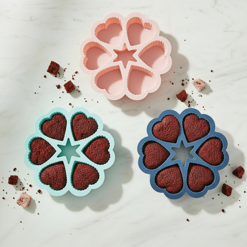 6 Hearts Silicone Cake Mold