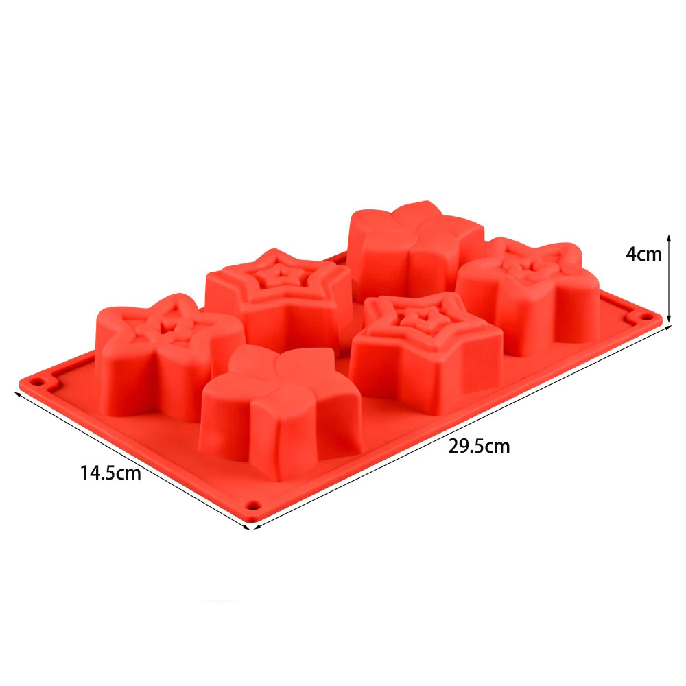 Silicone Star Shape 6 Cavities