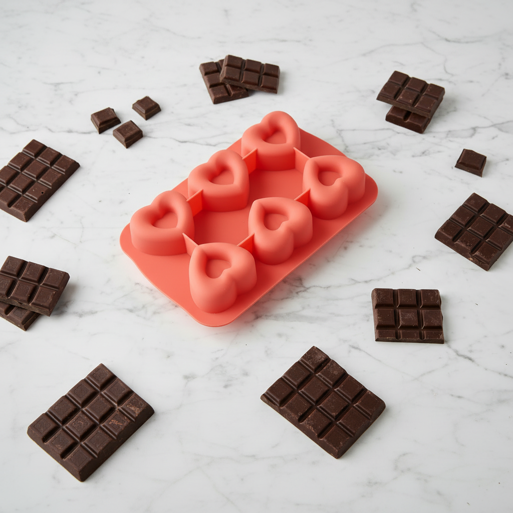Silicone Heart Shape 6 Cavities