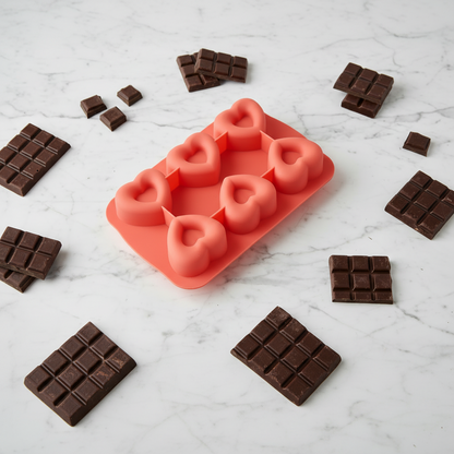 Silicone Heart Shape 6 Cavities