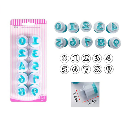 Push Easy Mini Number Cutter 10 pc